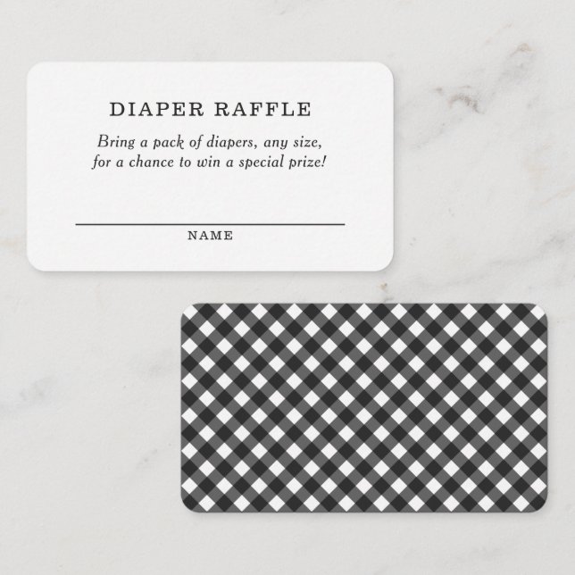  Rustic BBQ Baby Shower Diaper Raffle Ticket Enclosure Card (Front/Back)