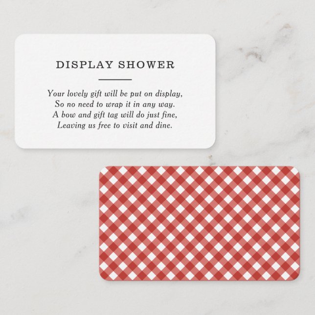  Rustic BBQ Baby Shower Display Shower Enclosure Card (Front/Back)