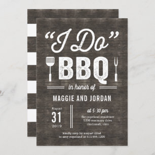 Rustic BBQ Couple Shower or Rehearsal Dinner Invitation