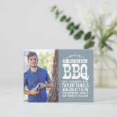 Rustic BBQ Graduation Party Invitation (Standing Front)