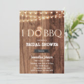 Rustic bbq I do bridal shower invitation (Standing Front)