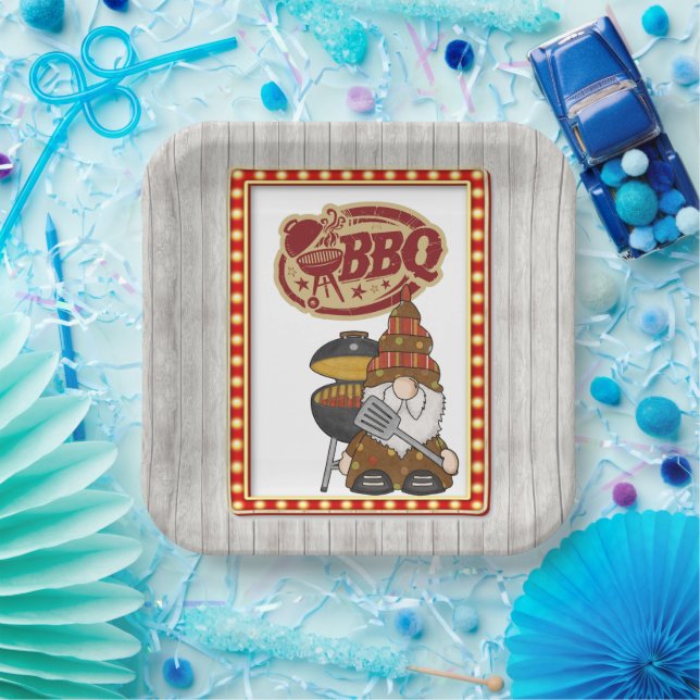 Rustic BBQ Paper Plates (Party)