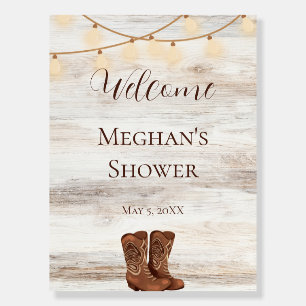 Rustic BBQ Rehearsal Dinner Welcome Sign