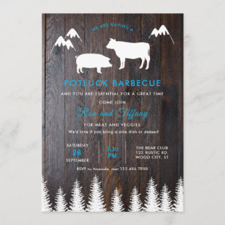 Rustic BBQ Wedding Invitation