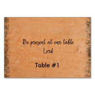 Rustic: Be Present at our Table Lord Number