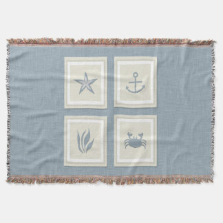 Crab Throw Blankets | Zazzle - Rustic Beach Decor Throw Blanket