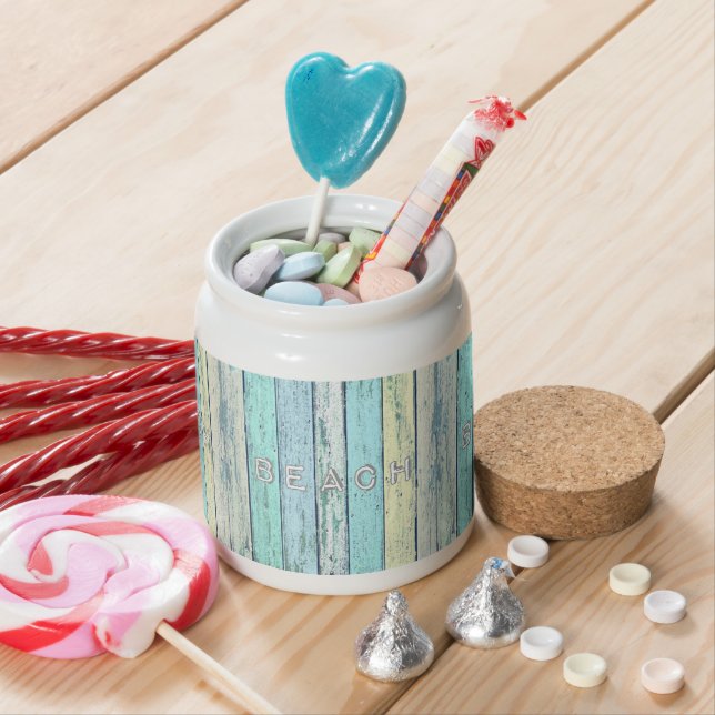 Rustic Beach Driftwood Candy Jar (In Situ)