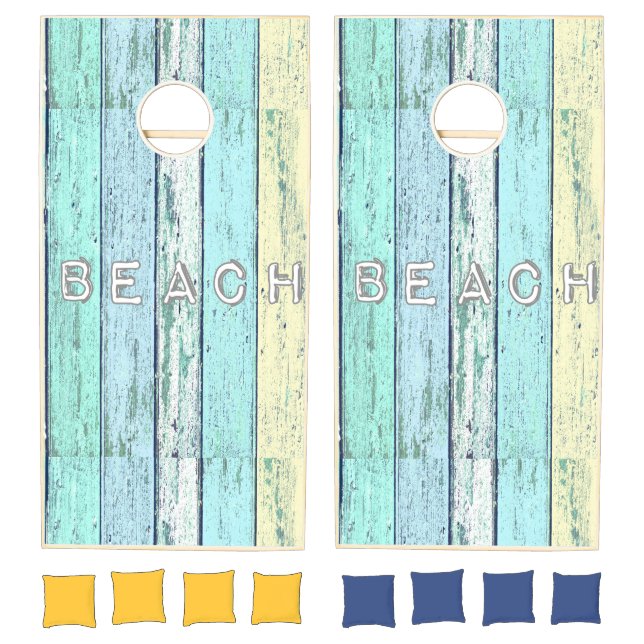 Rustic Beach Driftwood Cornhole Set (Set)