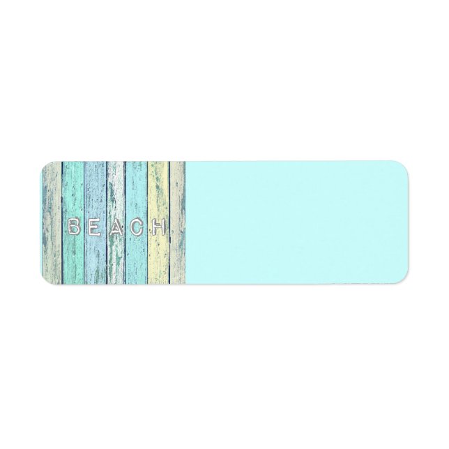 Rustic Beach Driftwood Label (Front)