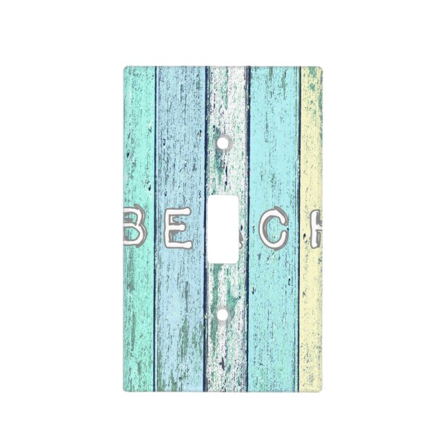 Rustic Beach Driftwood Light Switch Cover (Front)