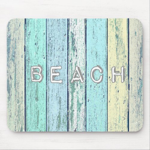 Rustic Beach Driftwood Mouse Pad