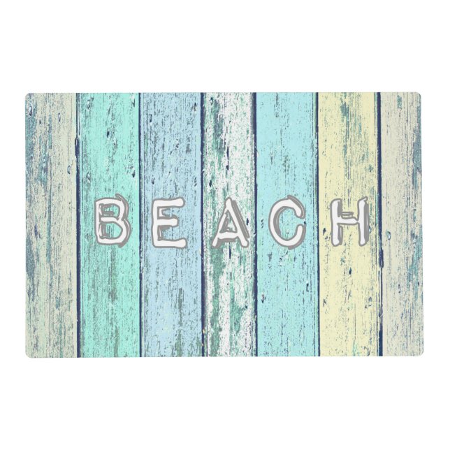 Rustic Beach Driftwood Placemat (Front)