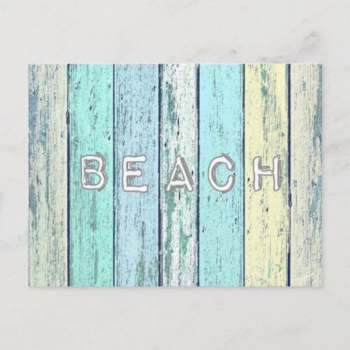 Rustic Beach Driftwood Postcard