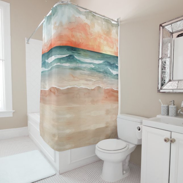 Rustic Beach Shower Curtain (In Situ)