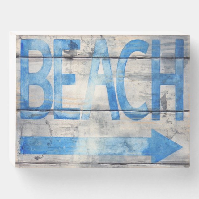 Rustic Beach This Way Sign (Front Horizontal)