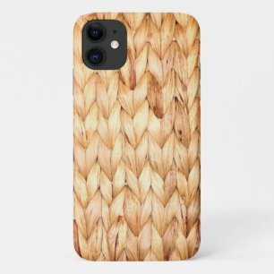 rustic beach tropical island woven wicker iPhone 11 case