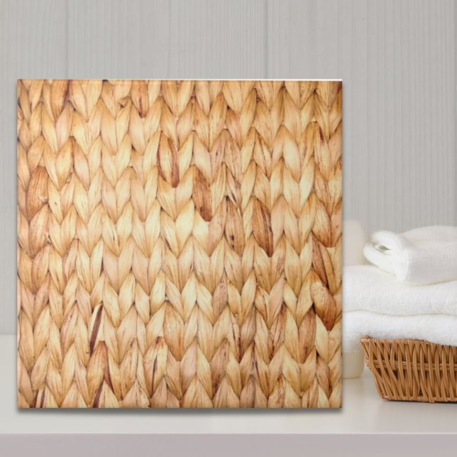 rustic beach tropical island woven wicker ceramic tile (rustic beach tropical island woven wicker ceramic tile)