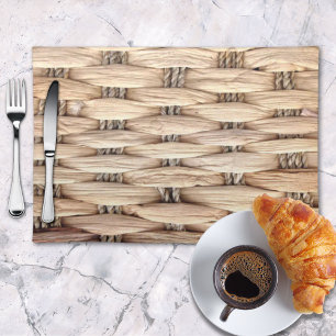 rustic beach tropical island woven wicker cloth placemat