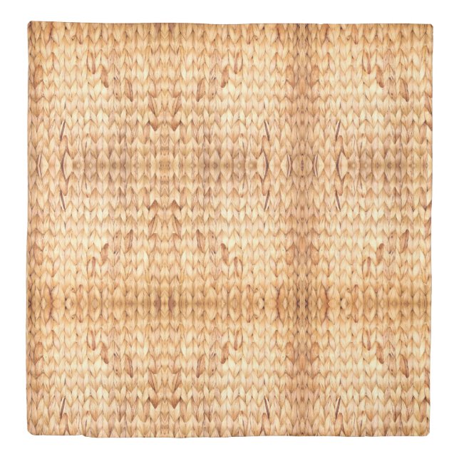 rustic beach tropical island woven wicker duvet cover (Front)