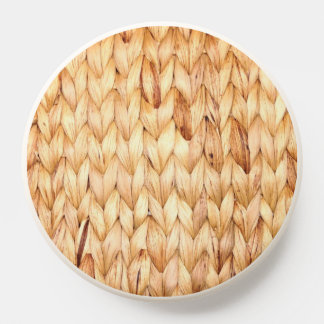 rustic beach tropical island woven wicker PopSocket