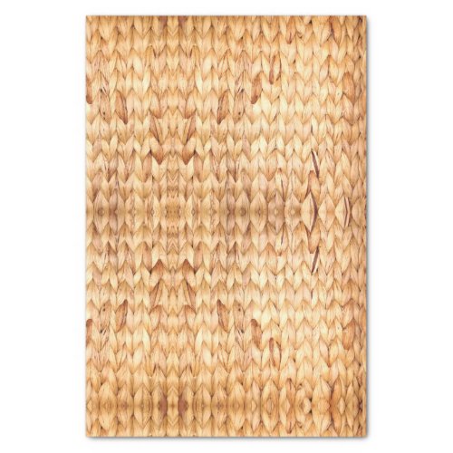 rustic beach tropical island woven wicker tissue paper