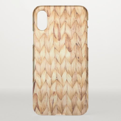 rustic beach tropical island woven wicker iPhone XS case