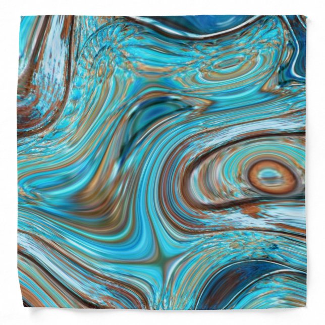 rustic beach Turquoise Woodgrain Teal Barn Wood Bandana (Front)