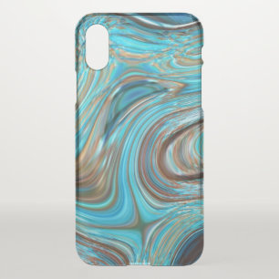 rustic beach Turquoise Woodgrain Teal Barn Wood iPhone XS Case