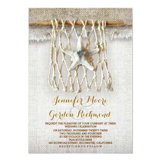 rustic beach wedding invitation | Zazzle.com