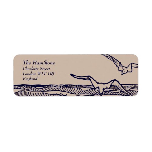 Rustic Beach Wedding Return Address Label