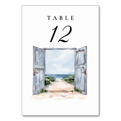 Rustic Beach Wedding Table Number
