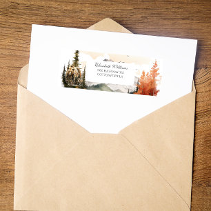 Rustic Bear Adventure Winter Mountain Label