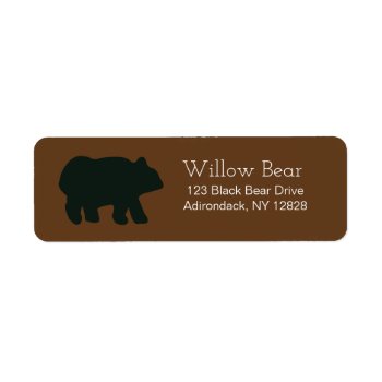 Rustic Bear Customized Address Labels by allpetscherished at Zazzle