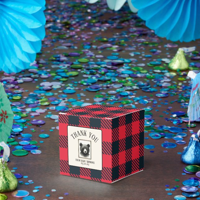 Rustic Bear Nursery Favor Boxes (Party)