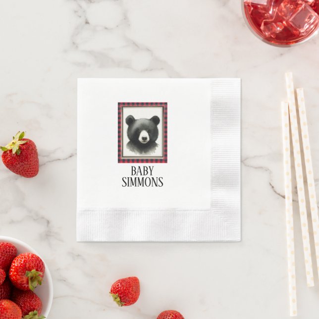 Rustic Bear Nursery Napkins (Insitu)