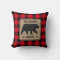 Rustic Bear Red Buffalo Plaid Tan Burlap Family