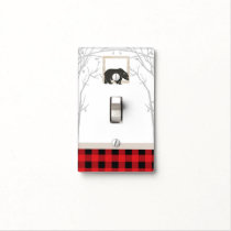 Rustic Bear & Red Plaid Country Woods Light Switch Cover