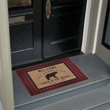 Rustic Bear Welcome Cabin in the Woods Family Name