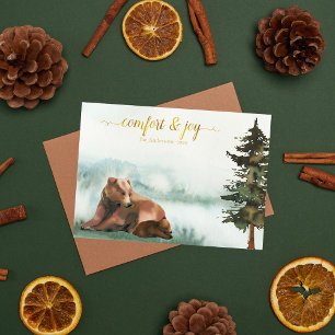 Rustic Bears Christmas Holiday Card