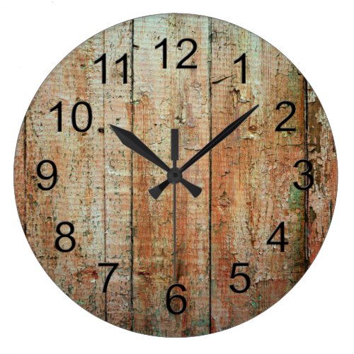 Rustic Beautiful Wood Texture Wall Clock