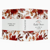 Rustic Beauty Boho Fall Bridal Shower Recipe Card 3 Ring Binder (Background)