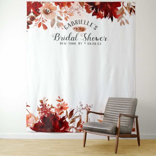 Rustic Beauty Bridal Shower Photo Prop Backdrop (In Situ)