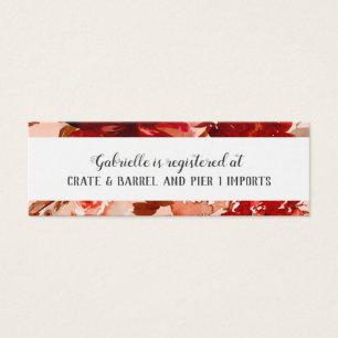 Rustic Beauty Bridal Shower Registry Insert Card