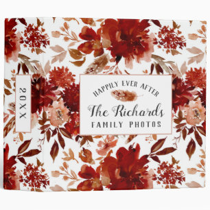 Rustic Beauty Floral Framed Family Photo Album 3 Ring Binder