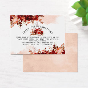 Rustic Beauty Wedding Accommodations Insert Card