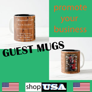 Rustic Bed and Breakfast 🌿 Custom Lodge Logo Two-Tone Coffee Mug