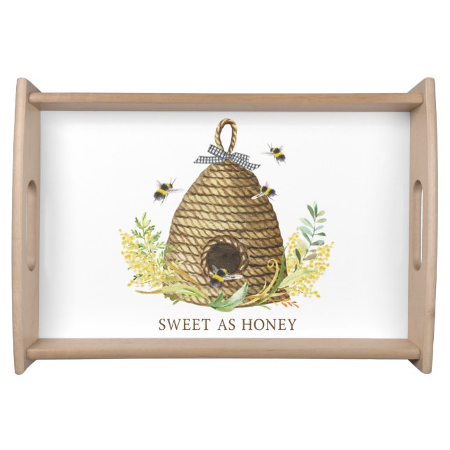 Rustic Bee Hive Sweet As Honey  Serving Tray (Front)