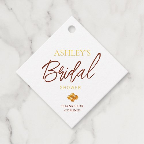 Rustic Bee Theme Bridal Shower Favor Tags