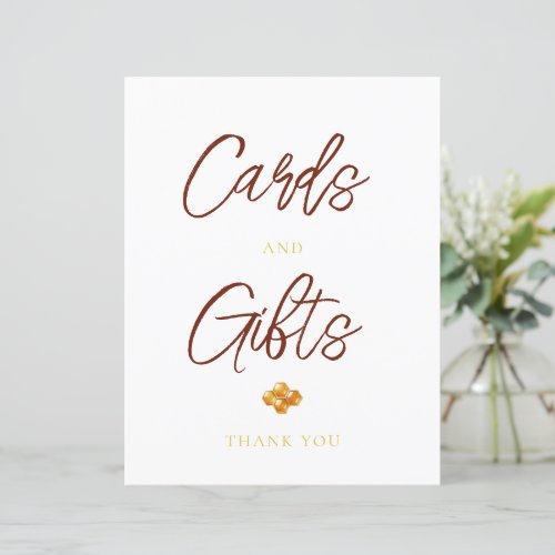 Rustic Bee Theme Cards and Gifts Sign