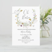Rustic Bee Wildflower Baby Shower Invitation (Standing Front)